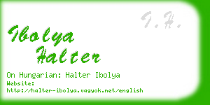 ibolya halter business card